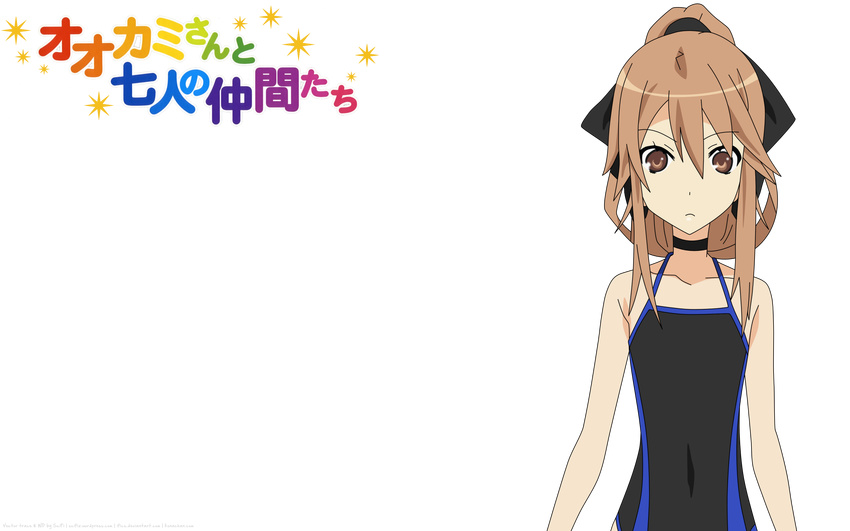 ookami-san_to_shichinin_no_nakama-tachi ookami_ryouko swimsuit transparent vector