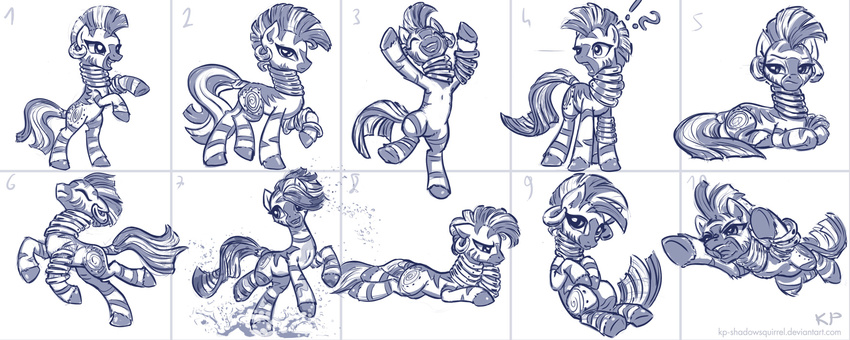 ?! bracelet equine female feral friendship_is_magic jewelry karol_pawlinski lying mammal my_little_pony neck_rings piercing sitting solo stripes water wet wet_hair zebra zecora_(mlp)