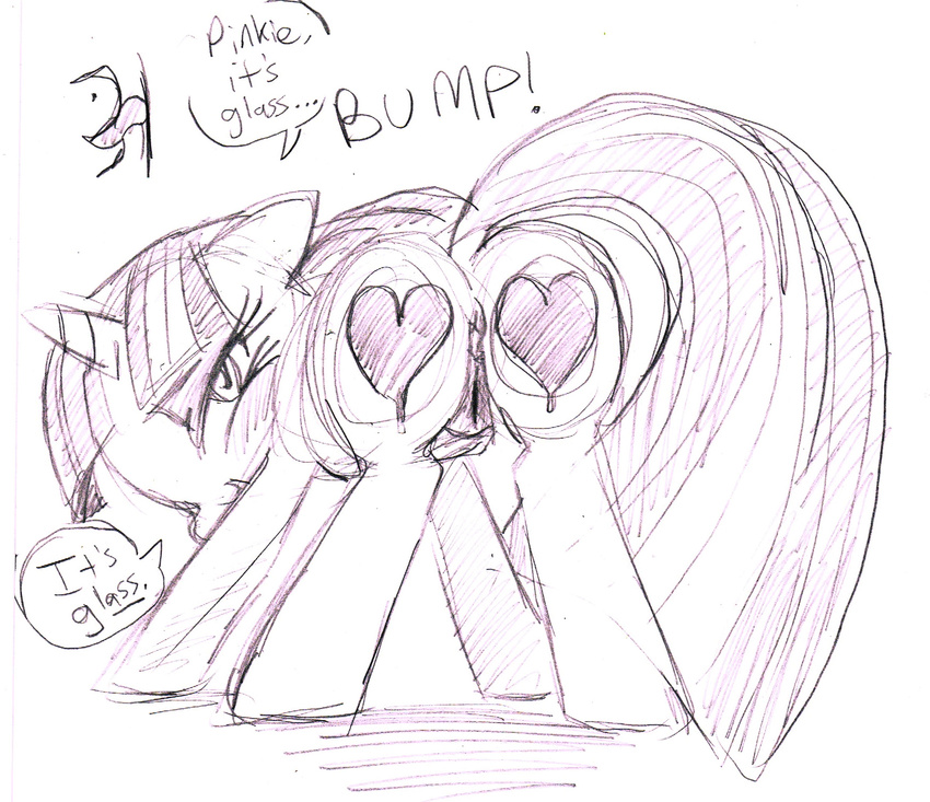 anus ass_up blush butt buttercup_saiyan equine female feral friendship_is_magic glass horn horse licking looking_at_viewer looking_back mammal monochrome my_little_pony pinkie_pie_(mlp) plain_background pony presenting presenting_hindquarters presenting_pussy puffy_anus pussy sketch solo text tongue tongue_out twilight_sparkle_(mlp) unicorn white_background