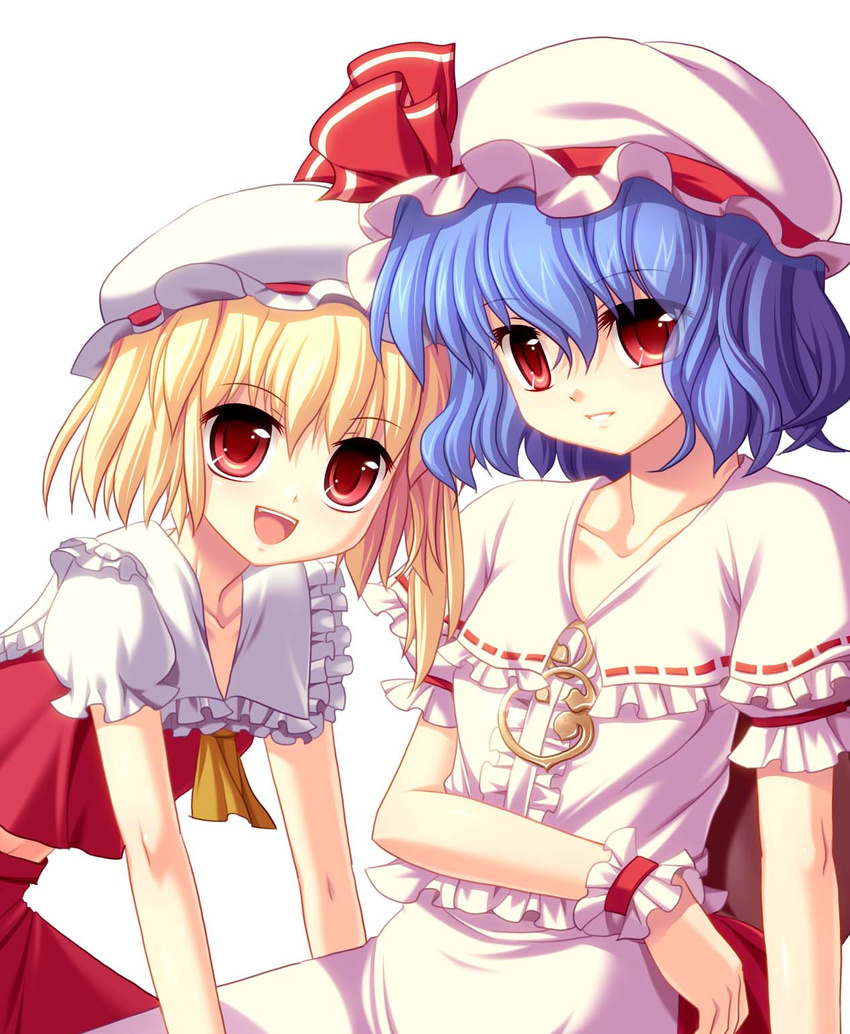 bad_id bad_pixiv_id bangs flandre_scarlet highres maroppe multiple_girls remilia_scarlet siblings sisters touhou