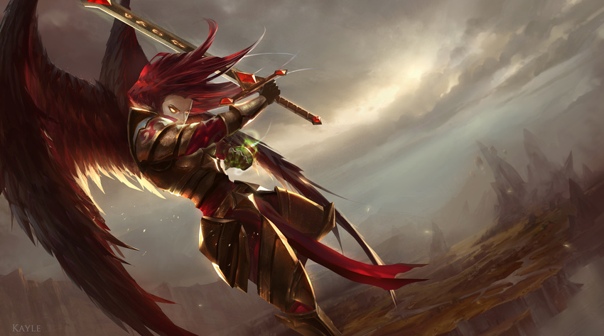 armor cabalfan kayle league_of_legends sword wings
