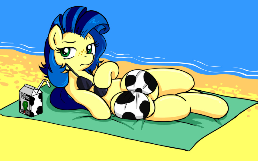 breasts equine eyewear female feral friendship_is_magic horse lying mammal milk milky_way_(character) my_little_pony p.chronos pony seaside solo sunglasses water