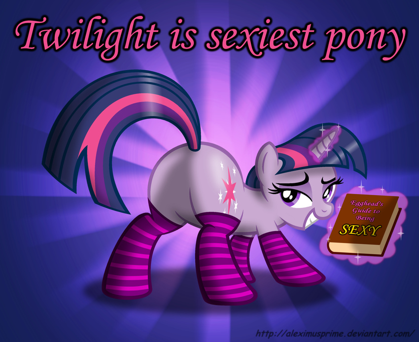 book butt coppertone cutie_mark equine female feral friendship_is_magic horn horse legwear mammal my_little_pony pony solo stockings twilight_sparkle_(mlp) unicorn