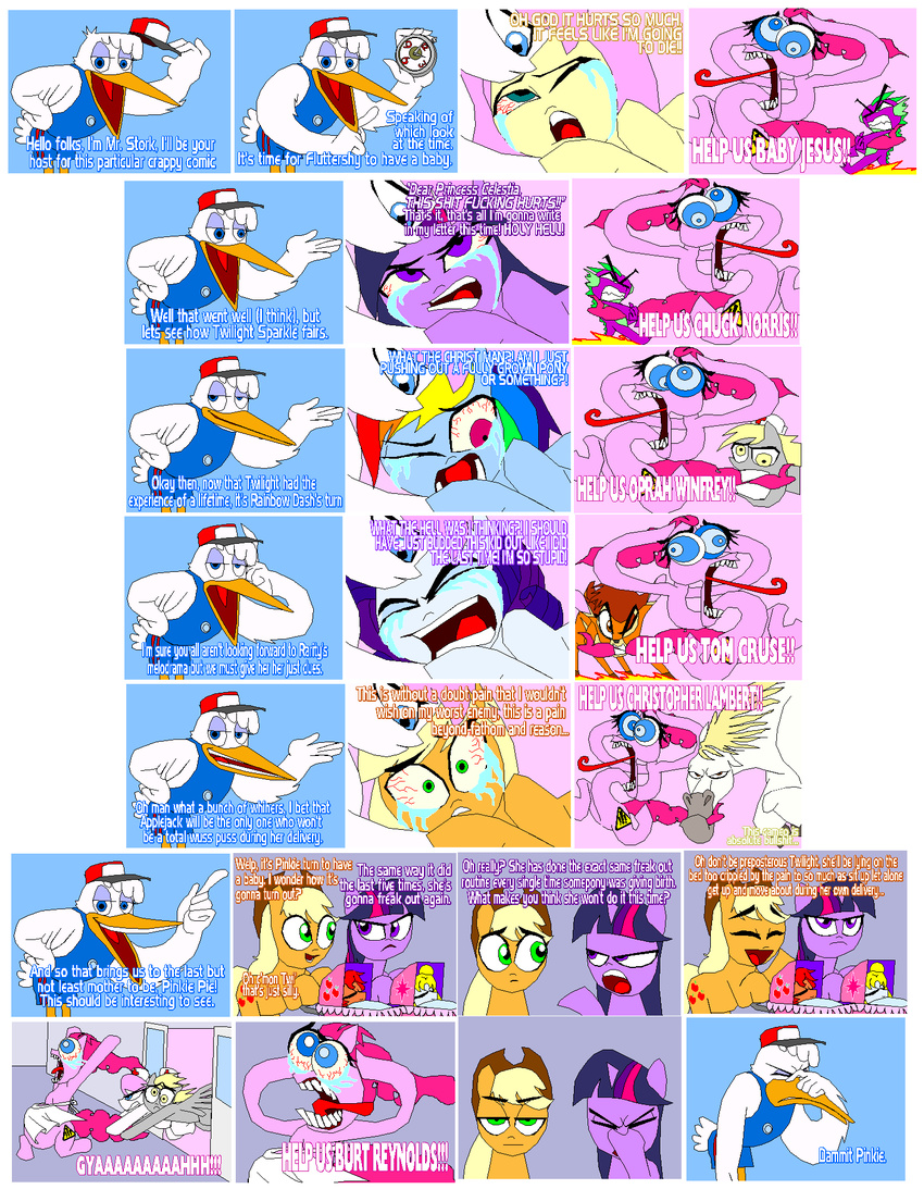 applejack_(mlp) avian bambi beak bird blonde_hair blue_eyes cowboy_hat crying cutie_mark dear disney equine eyes female feral fluttershy_(mlp) friendship_is_magic fur green_eyes group hair hat horn horse male mammal my_little_pony orange_fur pegasus pink_fur pink_hair pinkie_pie_(mlp) pony purple_eyes purple_fur purple_hair rainbow_dash_(mlp) rarity_(mlp) tears twilight_sparkle_(mlp) tyrranux unicorn watch white_fur wings yellow_fur