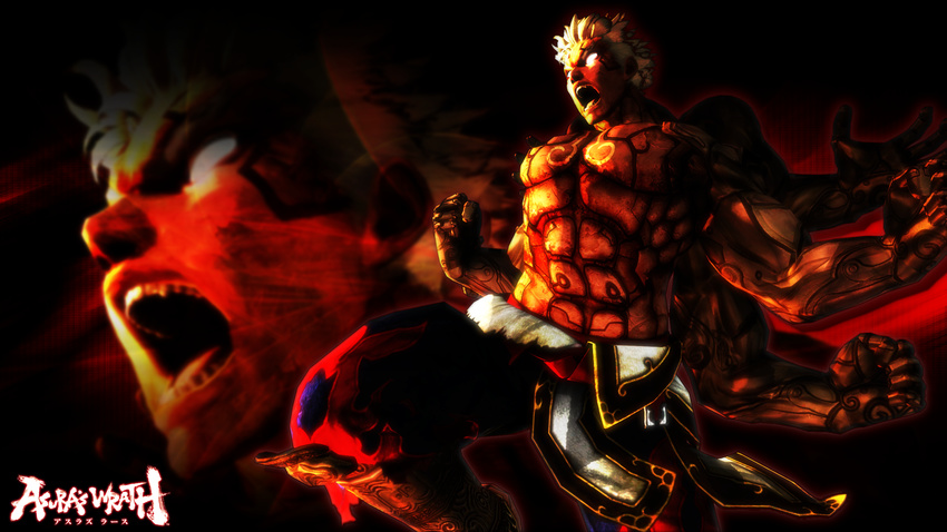 angry asura asura's_wrath asura's_wrath asura_(asura's_wrath) asura_(asura's_wrath) capcom cyber_connect_2 epic highres manly model multiple_arms white_hair