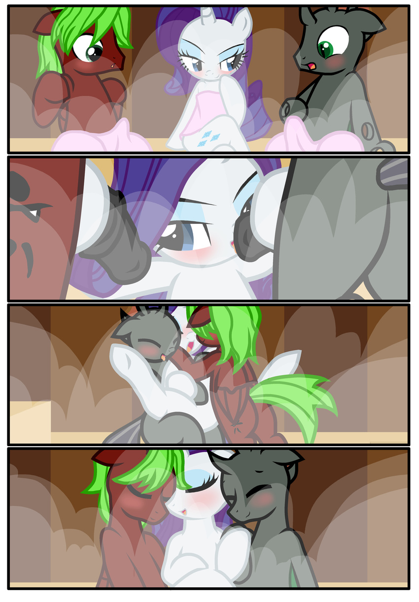 anal blue_eyes blush changeling comic equine erection fellatio female feral friendship_is_magic horn horse male mammal my_little_pony oral oral_sex original_character pegasus penis pony pyruvate rarity_(mlp) sauna sex straight unicorn vaginal wings