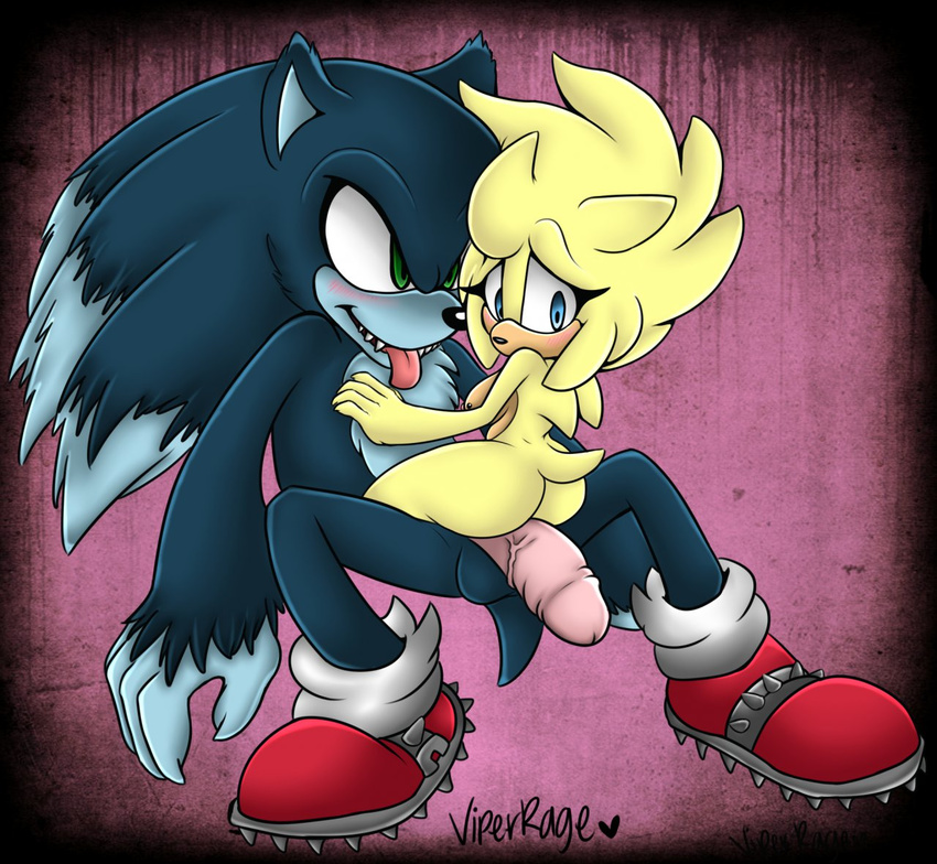 back breasts butt duo female hannah_the_hedgehog hedgehog male mammal nude nurvous sega sex sitting size_difference sonic_(series) sonic_the_hedgehog straight viperrage werehog