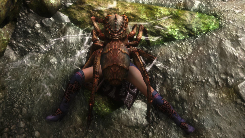 arachnid arthropod bestiality discombobulation female feral frostbite_spider human interspecies mammal screencap the_elder_scrolls_v:_skyrim the_elder_scrolls_v_skyrim video_games