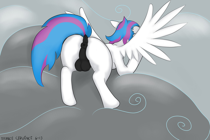 absurd_res agile_cloud anus balls butt cloud clouds equine hi_res male mammal my_little_pony original_character pegasus perineum solo trancesequence wings