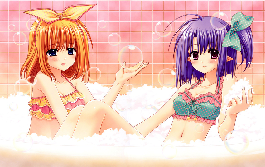 bathing bikini breasts cleavage daisy_(shuffle) fuyou_kaede nishimata_aoi shuffle swimsuits