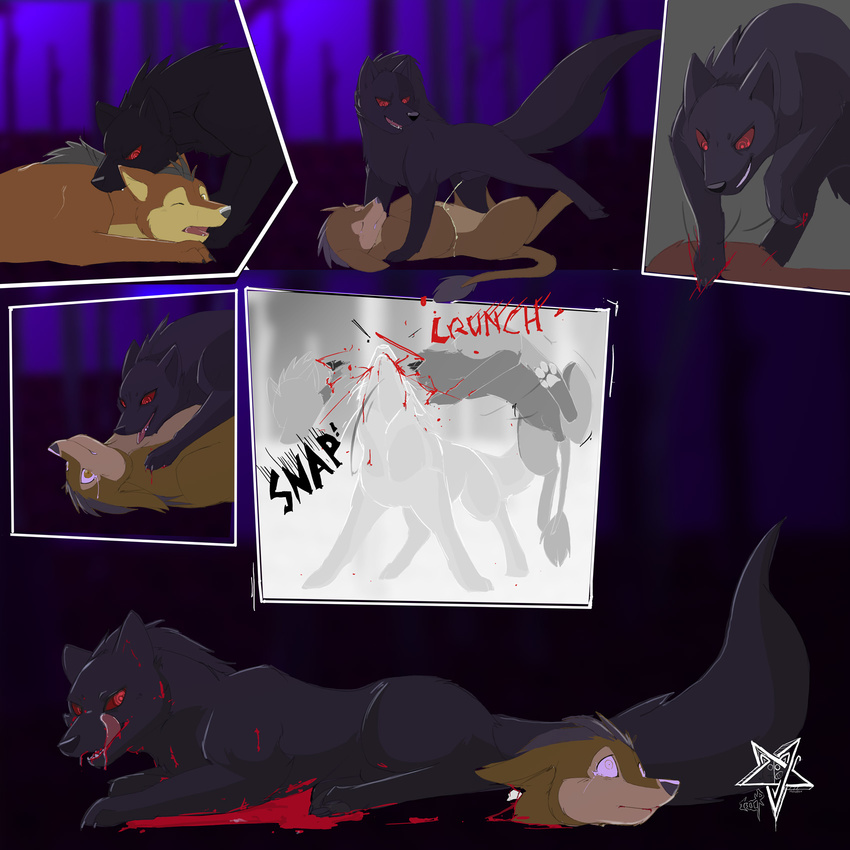 anthro blood canine crying death demon feral gore kuromikai mammal metalfox mojak warg wolf