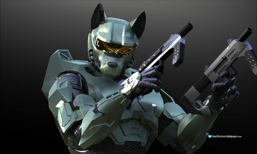 canine dutch02 gun halo halo_(series) helmet mammal master_chief ranged_weapon solo spartan_(halo) video_games weapon wepon