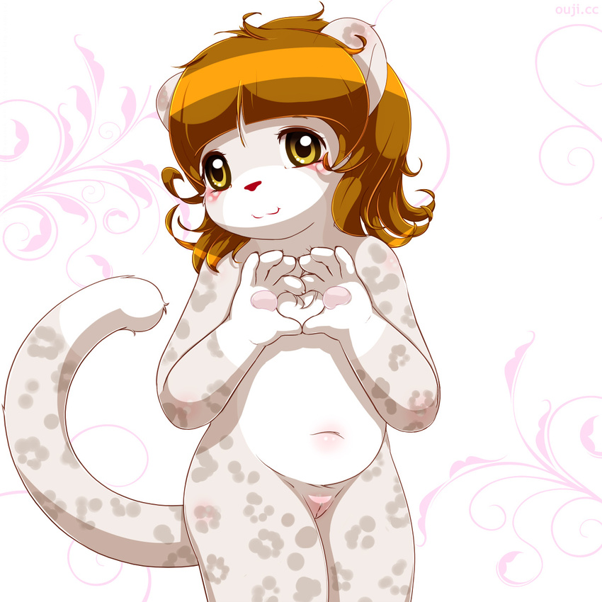 &lt;3 chubby cub feline female leopard mammal maverick nude pistachio pussy snow_leaopard snow_leopard solo young