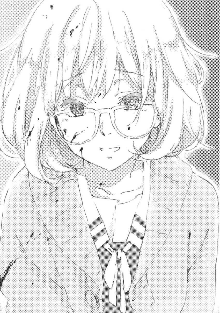 blood kuriyama_mirai kyoukai_no_kanata official_art scan