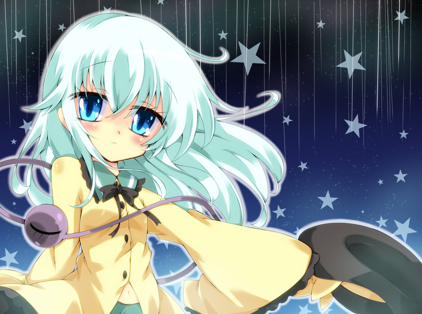 blue_eyes green_hair hat komeiji_koishi milkpanda solo touhou