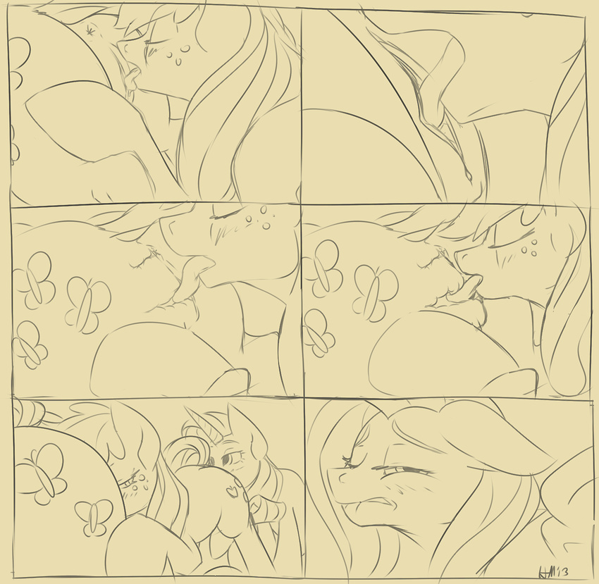 anus applejack applejack_(mlp) biting_lip blush clitoris comic cunnilingus cutie_mark equine eyes_closed female feral fluttershy fluttershy_(mlp) freckles friendship_is_magic group hair half-closed_eyes hobbsmeerkat horn horse lesbian licking looking_at_viewer mammal my_little_pony oral oral_sex pony pussy rarity rarity_(mlp) sex tongue unicorn vaginal