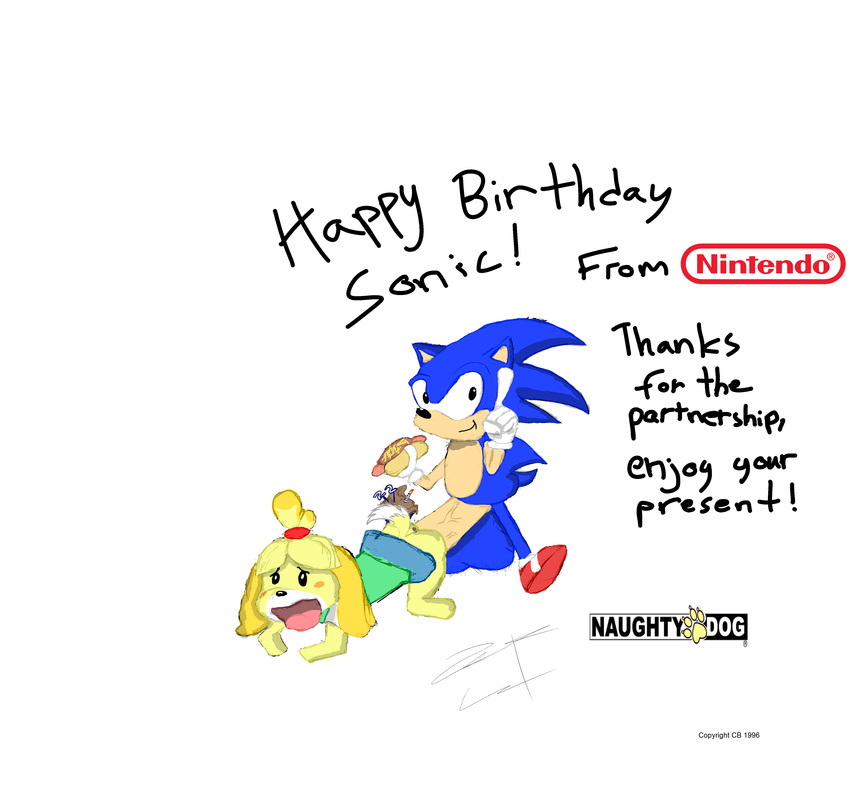 animal_crossing isabelle naughty_dog sonic_the_hedgehog tagme