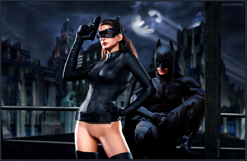 anne_hathaway batman catwoman dc fakes