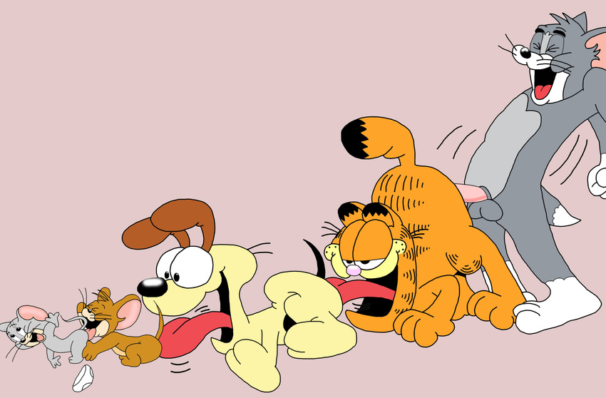 garfield garfield_(character) jerry nibbles odie tom tom_and_jerry