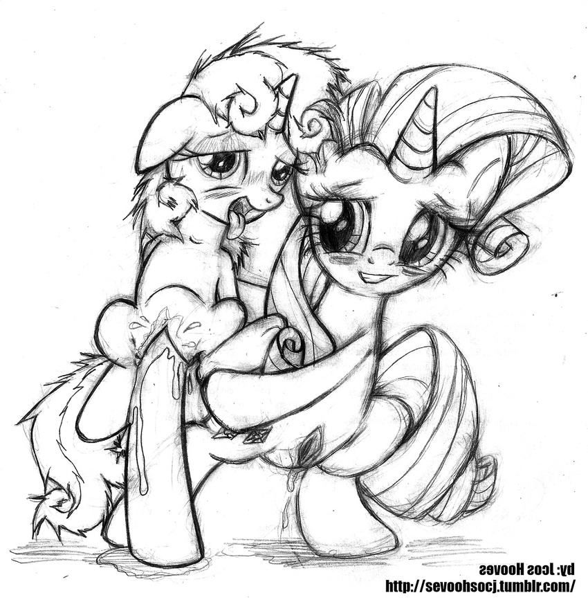 age_difference black_and_white blush cub cutie_mark cutie_mark_crusaders dildo duo equine female feral friendship_is_magic hair half-closed_eyes holding horn horse jcoshooves mammal monochrome my_little_pony open_mouth penetration pony pussy pussy_juice rarity rarity_(mlp) sevoohsocj sex_toy sibling sister sketch standing sweetie_belle sweetie_belle_(mlp) tongue tongue_out unicorn vaginal vaginal_penetration young