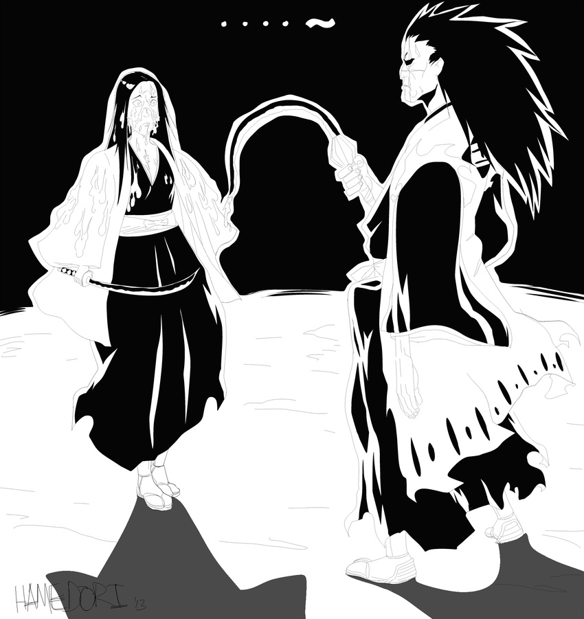 bleach hamedori kenpachi_zaraki retsu_unohana tagme