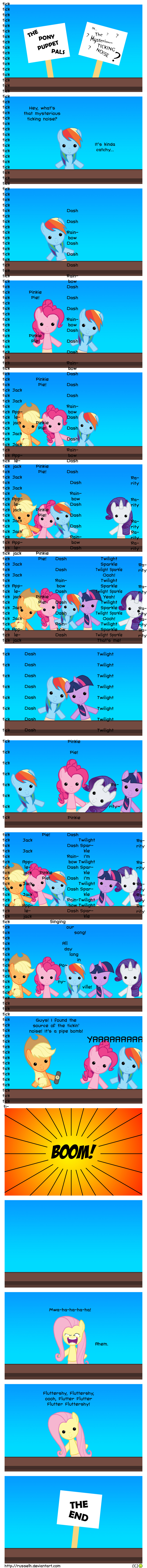 applejack_(mlp) blonde_hair comic english_text equine female fluttershy_(mlp) friendship_is_magic hair horn horse long_hair mammal multi-colored_hair my_little_pony pegasus pink_hair pinkie_pie_(mlp) pony purple_hair rainbow_dash_(mlp) rainbow_hair rarity_(mlp) short_hair text thelastgherkin twilight_sparkle_(mlp) unicorn wings