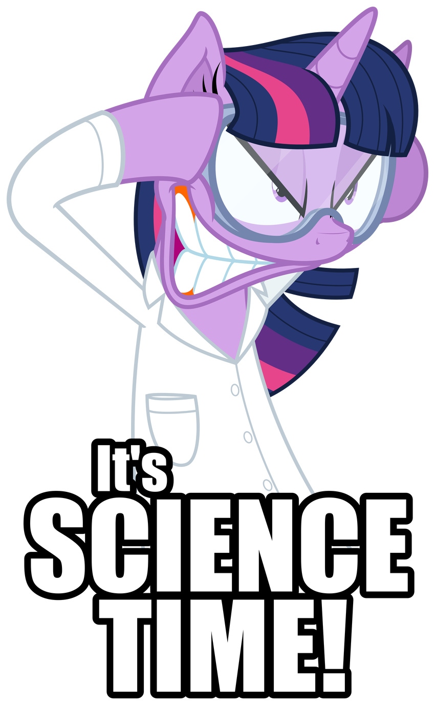 absurd_res alpha_channel angry english_text equine evil evil_look eyewear female friendship_is_magic goggles hair hi_res horn horse lab_coat labcoat mammal meme multi-colored_hair my_little_pony plain_background pony purple_eyes purple_hair science smile solo teeth text transparent_background twilight_sparkle_(mlp) unicorn zutheskunk