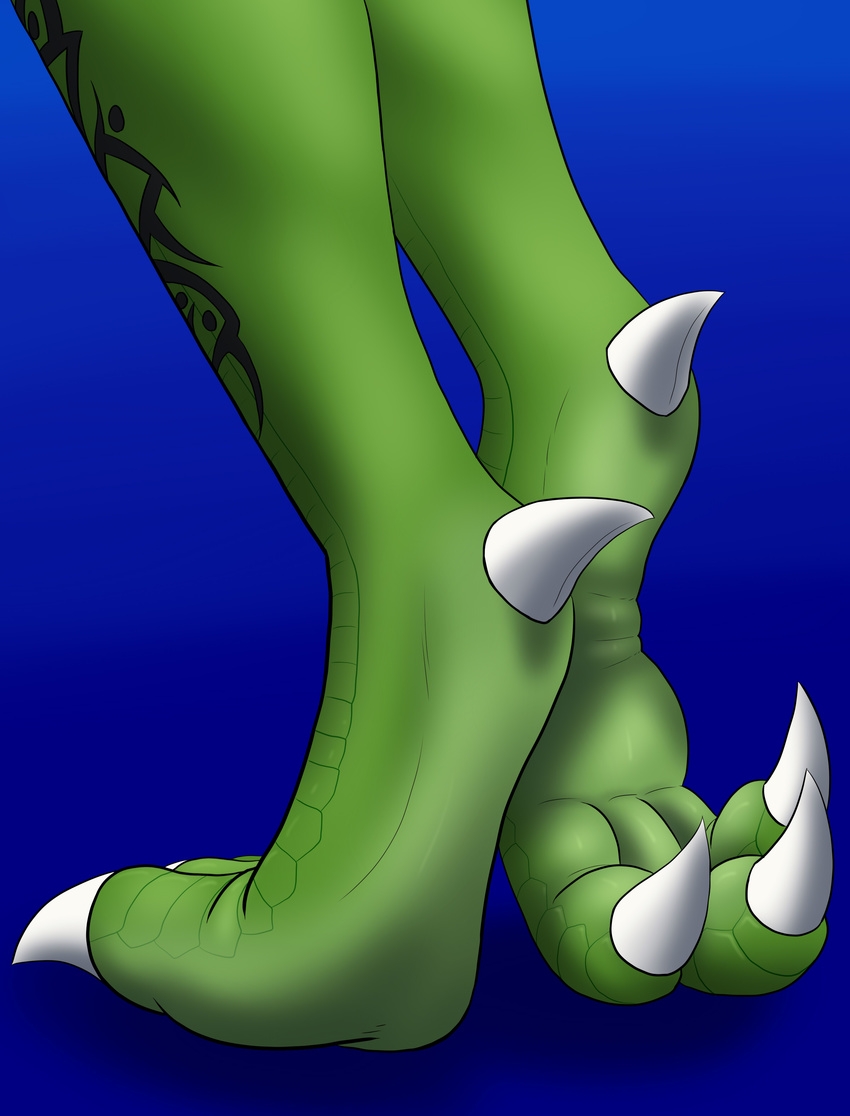 ambiguous_gender barefoot claws digitigrade foot_focus hindpaw immelmann kobold male paws reptile scalie solo tattoo