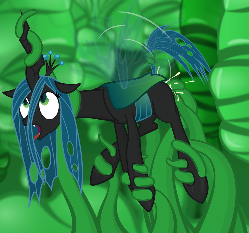 ahegao alpha_channel changeling equine female feral friendship_is_magic hi_res horse mammal my_little_pony open_mouth penetration pony queen_chrysalis_(mlp) tentacles tongue wings