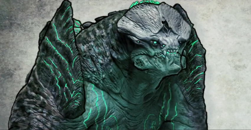 bioluminescence concept_art epic giant_monster glowing kaiju kaijuu leatherback monster official_art pacific_rim