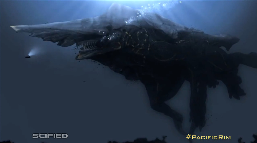 bioluminescence concept_art epic giant_monster glowing kaiju kaijuu knifehead monster ocean official_art pacific_rim submarine