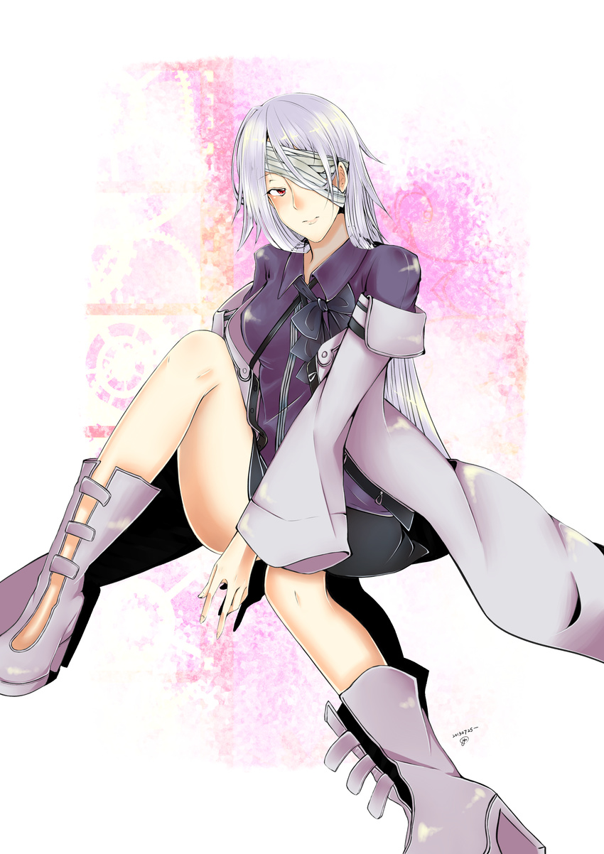 1girl boots breasts genderswap high_heel_boots high_heels highres long_hair pandora_hearts solo xerxes_break