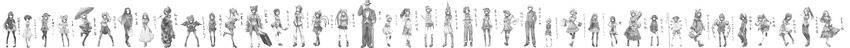 6+girls absurdres alice_margatroid alternate_costume alternate_hair_length alternate_hairstyle animal_ears asymmetrical_wings ba_gua bow bunny_ears cabbie_hat casual cat_tail character_name chen cirno contemporary cross daiyousei everyone eyeball flandre_scarlet forehead formal fox_ears fox_tail fujiwara_no_mokou glasses greyscale hair_bow hair_ribbon hairband hakurei_reimu hat headphones highres hijiri_byakuren hinanawi_tenshi hong_meiling hood hoodie hoshiguma_yuugi houjuu_nue houraisan_kaguya inaba_tewi incredibly_absurdres inubashiri_momiji izayoi_sakuya jacket japanese_clothes jewelry kamishirasawa_keine karakasa_obake kasodani_kyouko kawashiro_nitori kimono kirisame_marisa kochiya_sanae komeiji_koishi komeiji_satori konpaku_youmu konpaku_youmu_(ghost) kumoi_ichirin long_hair long_image luggage medicine_melancholy miniskirt monochrome mononobe_no_futo morichika_rinnosuke mouse_ears mouse_tail multiple_boys multiple_girls murasa_minamitsu nazrin necklace one_eye_closed open_mouth pants pantyhose patchouli_knowledge pipe ponytail reisen_udongein_inaba remilia_scarlet ribbon rumia ryosios shameimaru_aya short_hair short_twintails shouten_pegasus_mix_mori siblings simple_background sisters skirt skull smile su-san suit tail tatara_kogasa thighhighs third_eye touhou trigram twintails two_side_up umbrella unzan vest white_background wide_image wings wolf_ears wolf_tail wriggle_nightbug yakumo_ran yakumo_yukari yin_yang