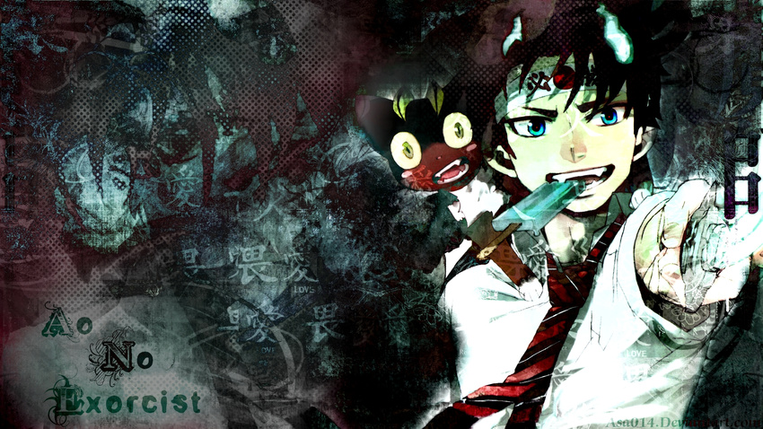 ao_no_exorcist ice_cream kuro_(ao_no_exorcist) okumura_rin tagme