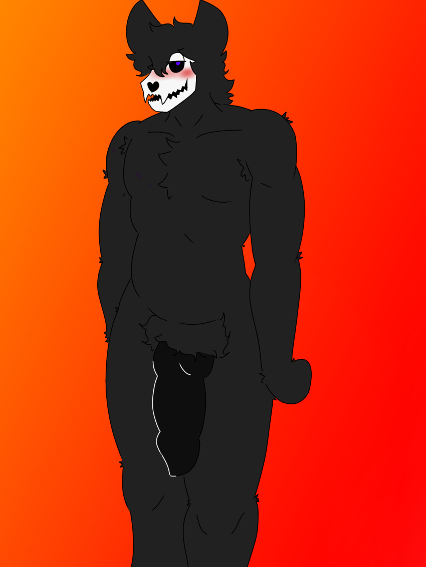 anthro body_hair bone chest_hair fur hi_res hob! knot male muscular muscular_male pecs pubes scp-1471-a scp_foundation skull skull_head solo