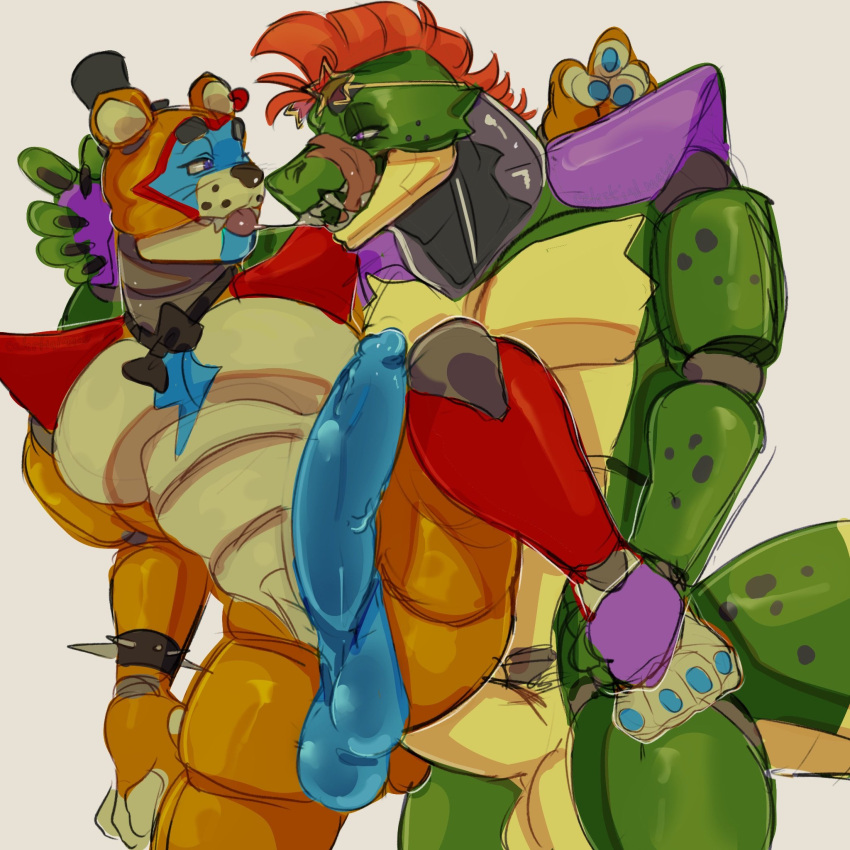 1:1 2023 after_kiss alligator alligatorid anal anal_penetration animal_humanoid animatronic anthro anthro_focus anthro_on_anthro anthro_penetrated anthro_penetrating anthro_penetrating_anthro anthrofied arm_around_neck arm_around_partner balls bear big_balls big_penis big_testicles bodily_fluids bodypaint bow_tie bracelet chomphog claws clothing cotton_tail crocodile crocodilian crocodylid digital_drawing_(artwork) digital_media_(artwork) dominant dominant_male drooling duo duo_focus ear_piercing ear_ring erection eye_contact eyebrows eyelashes eyewear eyewear_on_head face_paint fangs feet finger_claws fingerless_gloves five_nights_at_freddy's five_nights_at_freddy's:_security_breach fluffy fluffy_tail foot_grab fur genitals glamrock_freddy glans glasses glasses_on_head gloves green_body green_scales green_skin group hair half-closed_eyes hand_on_foot handjob handwear hat headgear headwear hi_res holding_feet holding_leg huge_balls huge_penis humanoid humanoid_genitalia humanoid_penis jewelry leg_grab legs_held_open licking licking_lips long_penis long_tail long_tongue looking_at_another looking_at_partner low_hanging_balls machine male male/male male_anthro male_dominating_male male_penetrated male_penetrating mammal mammal_humanoid mohawk montgomery_gator multicolored_body multicolored_fur multicolored_skin muscular muscular_anthro muscular_arms muscular_male narrowed_eyes nude nude_male open_mouth open_smile orange_body orange_fur paw_grab pecs penetration penile penile_penetration penis penis_in_ass piercing poking_out purple_eyes raised_leg red_hair reptile reptile_humanoid ring_piercing robot saliva saliva_on_tongue saliva_string scales scalie scalie_humanoid scottgames sex sharp_teeth short_tail shoulder_pads simple_background smile smiley_face smiling_at_another smiling_at_partner spiked_bracelet spikes star_glasses steel_wool_studios submissive submissive_male sunglasses sunglasses_on_head tail teeth thick_eyebrows thick_penis thick_tail tongue tongue_out top_hat two_tone_body two_tone_fur two_tone_skin two_tone_tail ursid_humanoid vein veiny_penis