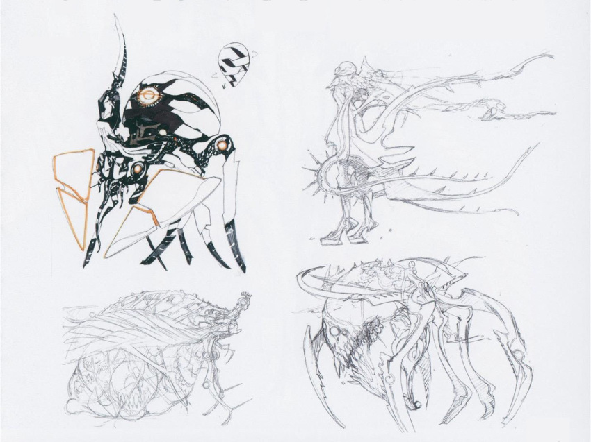 bdsm blindfold bondage bound claws concept_art corruption digimon eater_(digimon) eater_eve kamishiro_yuuko monochrome monster official_art tentacles trapped