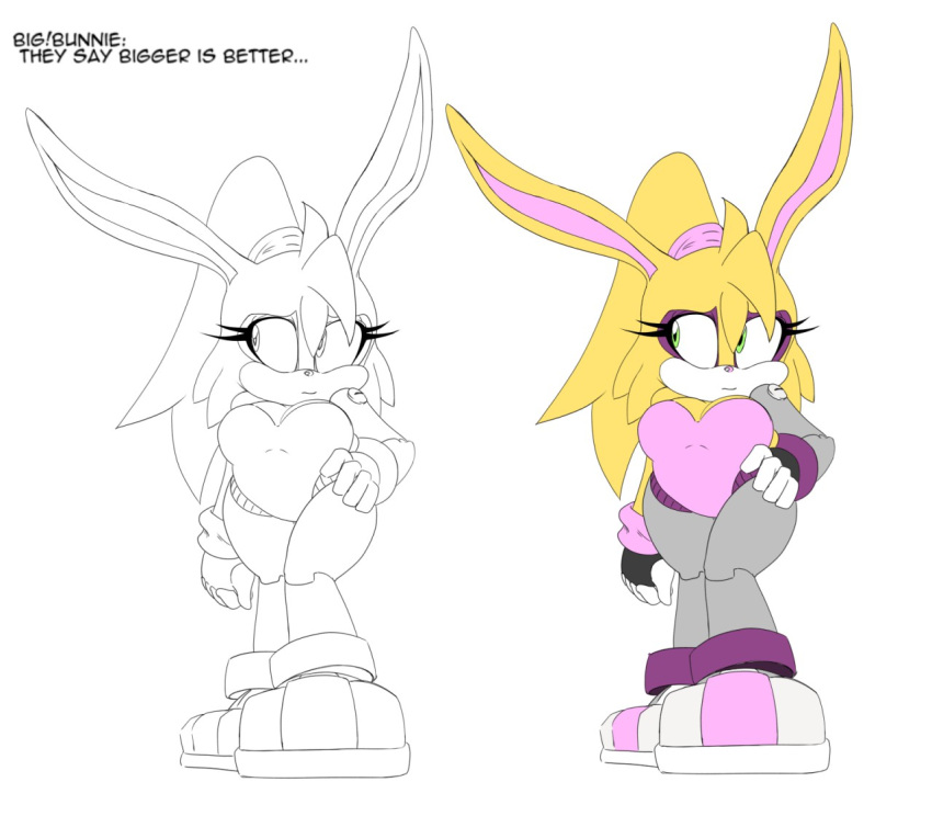 anthro archie_comics bunnie_rabbot clothing cybernetic_arm cybernetic_limb cybernetics female fur gloves green_eyes hair hand_on_hip handwear lagomorph leotard leporid long_ears long_hair machine mammal ponytail rabbit raccoonshinobi sega shy slightly_chubby slightly_chubby_female solo sonic_the_hedgehog_(archie) sonic_the_hedgehog_(comics) sonic_the_hedgehog_(series) yellow_body yellow_fur