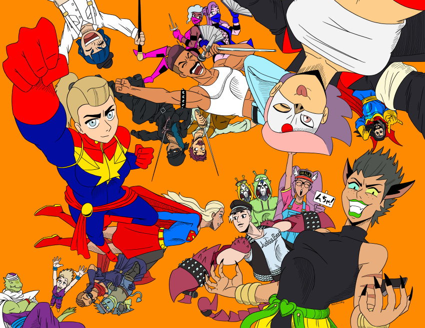 2020 a_clockwork_orange absurd_res adora_(spop) alex_delarge animal_humanoid arachnid arachnid_humanoid arale_norimaki armband arthropod arthropod_humanoid blonde_hair blue_eyes catra_(she-ra) cosplay crossover crossover_cosplay dc_comics digital_drawing_(artwork) digital_media_(artwork) dio_brando doctor_strange doctor_strange_(series) dragon_ball dragon_ball_z entrapta_(she-ra) eyes_closed eyewear fangs female fist flying freddie_mercury frosta_(she-ra) glasses gohan green_lips green_lipstick group hair halloween hi_res holidays hordak_(she-ra) humanoid inigo_montoya japanese_text jojo's_bizarre_adventure katana_(dc) kitana kyle_(she-ra) lips lipstick lizard long_hair lonnie_(she-ra) looking_at_viewer makeup male marvel masters_of_the_universe mattel melee_weapon mermista_(she-ra) mileena mouth_closed netflix netossa_(she-ra) open_mouth orange_background piccolo pink_eyes purple_hair reptile rogelio_(she-ra) sai_(weapon) scalie scorpia_(she-ra) scorpion_humanoid sea_hawk_(she-ra) she-ra_(copyright) she-ra_(she-ra) she-ra_and_the_princesses_of_power signature simple_background spiked_armband spikes spinnerella_(she-ra) supergirl sword tatsu_yamashiro teeth text the_princess_bride thebestcomicking tongue tongue_out translation_request twintails_(hairstyle) weapon westley_(the_princess_bride)