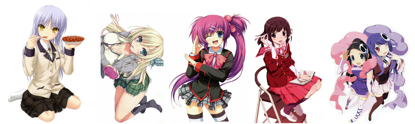 absurdres angel_beats! boku_wa_tomodachi_ga_sukunai elysia_de_lute_ima haqua_d'rot_herminium highres incredibly_absurdres kami_nomi_zo_shiru_sekai kashiwazaki_sena little_busters! multiple_girls saigusa_haruka shiomiya_shiori tenshi_(angel_beats!)