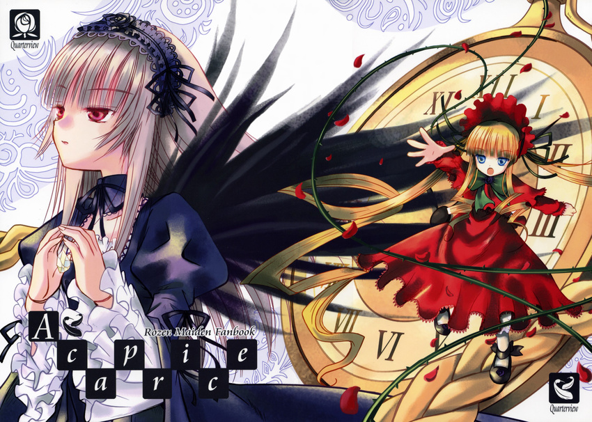 fixed lolita_fashion quarter_view rozen_maiden shinku suigintou watari_shinji