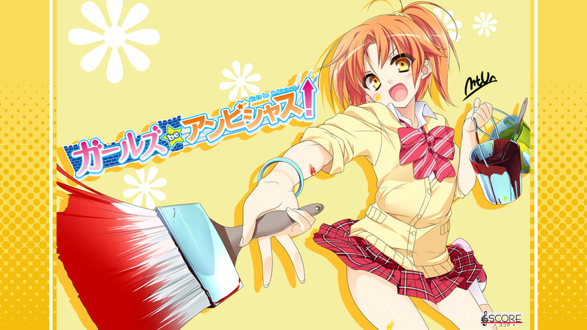 aono_sena girls_be_ambitious! mtu orange_hair ponytail seifuku