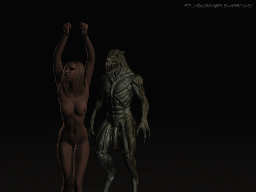3d abs balls biceps cgi demon female havoc human interspecies male mammal monster muscles nude pecs penis rawdarkness scales straight
