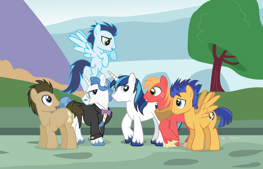 cutie_mark dm29 doctor_whooves_(mlp) dr_whoof_(mlp) equestria_girls equine eyewear fancypants_(mlp) flash_sentry_(eg) friendship_is_magic horn horse male mammal monocle my_little_pony pegasus pony shining_armor_(mlp) soarin_(mlp) suite unicorn wings wonderbolts_(mlp)