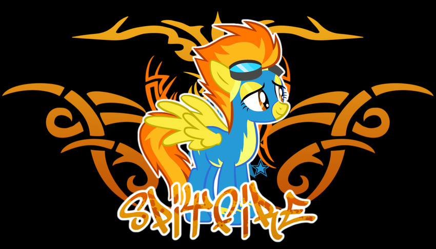 equine female feral friendship_is_magic horse mammal my_little_pony pegasus pony skinsuit solo spitfire_(mlp) thaddeusc video_games wings wonderbolts_(mlp)
