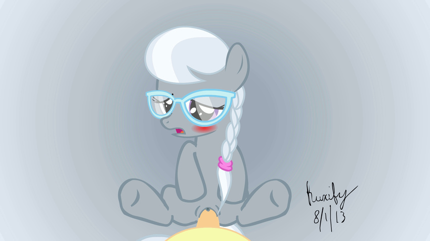 animated blush cub duo equine eyewear female feral friendship_is_magic fur glasses grey_fur grey_hair hair horse male mammal my_little_pony penetration penis pony purple_eyes pussy ruxify sex silver_spoon_(mlp) spread_legs spreading straight vaginal vaginal_penetration young