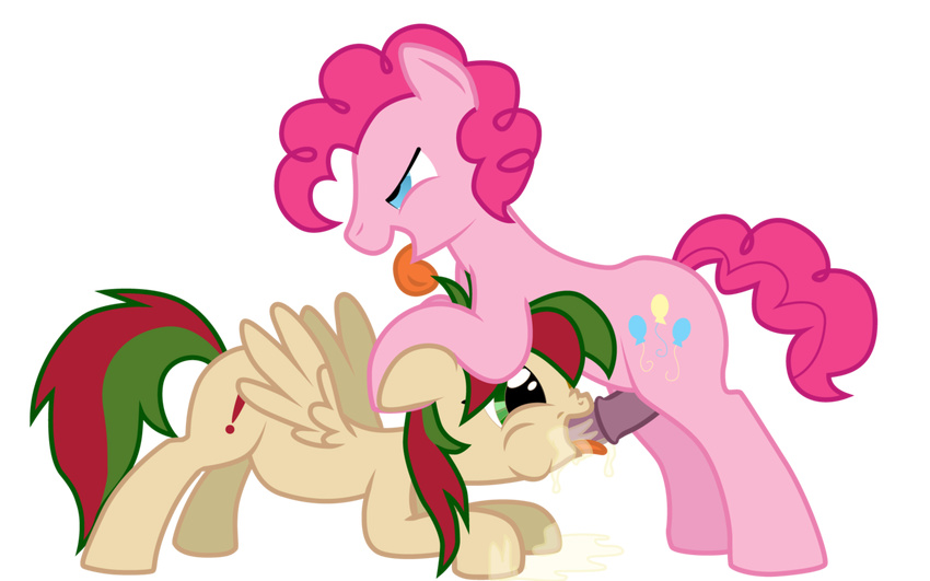 alpha_channel blowsy blue_eyes brown_fur crossgender cum cum_in_mouth cum_inside cutie_mark duo equine fellatio female feral friendship_is_magic fur green_eyes hair horse kitsuneymg male mammal my_little_pony oral oral_sex original_character pink_fur pink_hair pinkie_pie_(mlp) plain_background pony sex straight tongue tongue_out transparent_background two_tone_hair
