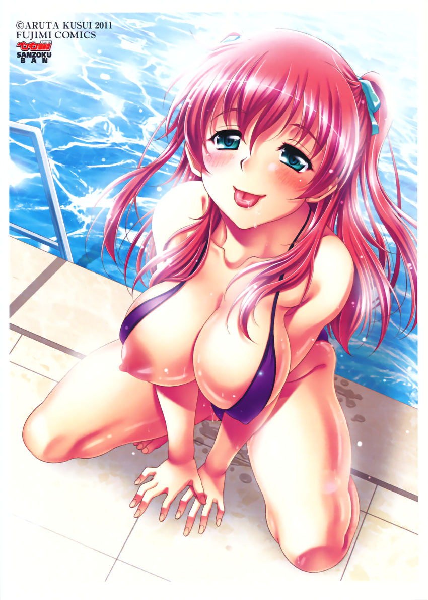 bikini cleavage erect_nipples kusui_aruta nipple_slip nipples swimsuits