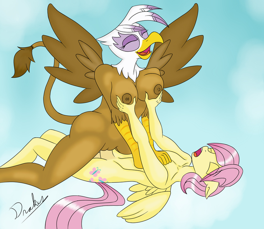 animal_genitalia anthro anthrofied avian beak big_breasts breast_grab breasts brown_fur cowgirl_position crossgender cutie_mark drakxs duo equine erection eyes_closed feathers female fluttershy_(mlp) friendship_is_magic fur gilda_(mlp) girly gryphon hair hands_on_chest hi_res horse horsecock interspecies long_hair lying male mammal moan my_little_pony nipples on_back on_top open_mouth pegasus penetration penis pink_hair pony pussy sex straddling straight tail_tuft teeth tongue tuft vaginal vaginal_penetration wing_boner wings yellow_fur