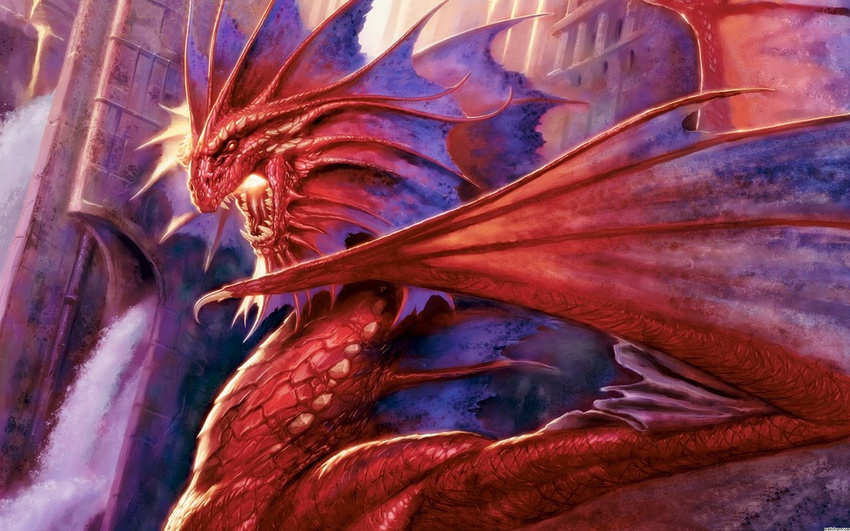 dragon feral magic_the_gathering niv-mizzet niv_mizzet scalie solo todd_lockwood wallpaper wings